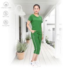 Đồ bộ nữ mặc nhà kiểu quần lửng tay ngắn cotton 024p 4276