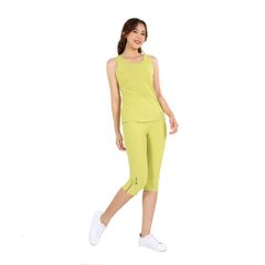 Đồ bộ ngủ nữ mặc nhà kiểu quần lửng không tay cotton 024p 4182