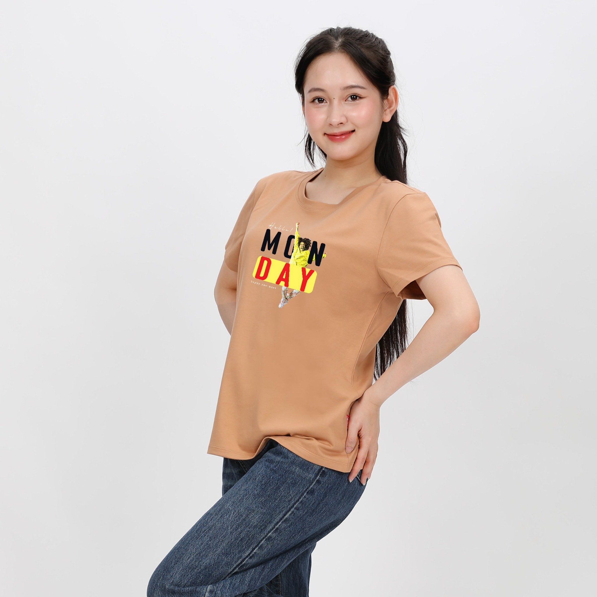 Áo thun nữ form suông thời trang cotton cao cấp 020p 1071