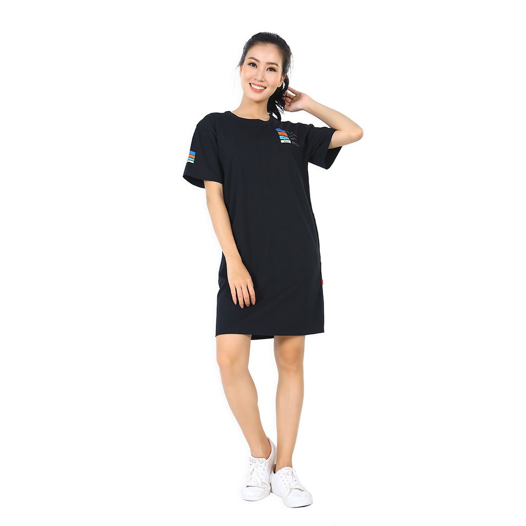 Váy đầm suông mặc nhà tay ngắn cotton 022p 2015