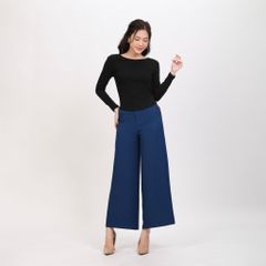 Áo thun tay dài form suông cổ tròn chất RIB Cotton cao cấp 220p 0272