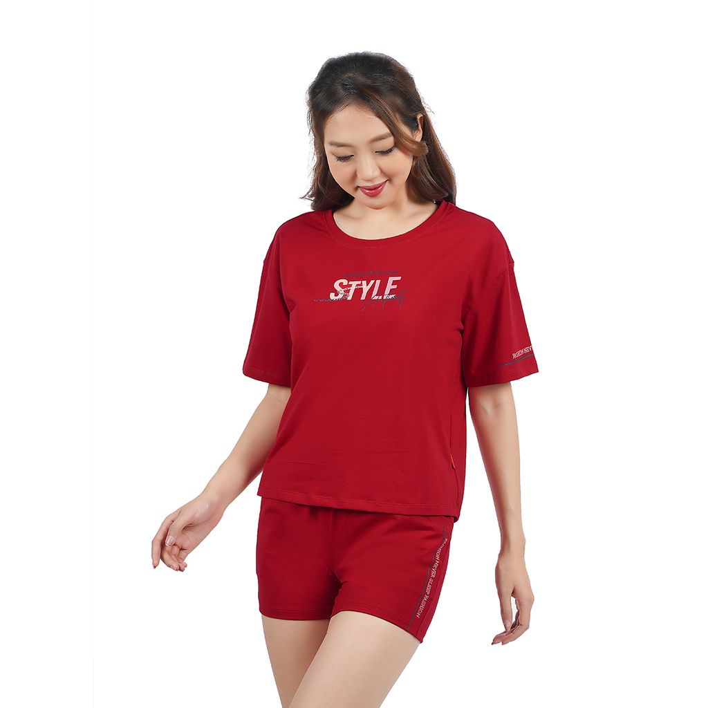 Đồ bộ ngủ nữ quần đùi tay ngắn cotton 025p 5088