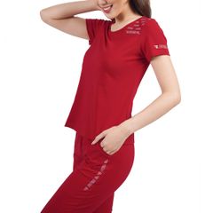 Đồ bộ nữ mặc nhà kiểu quần lửng tay ngắn cotton 024p 4252