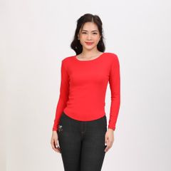 Áo thun tay dài form suông cổ tròn chất RIB Cotton cao cấp 220p 0272