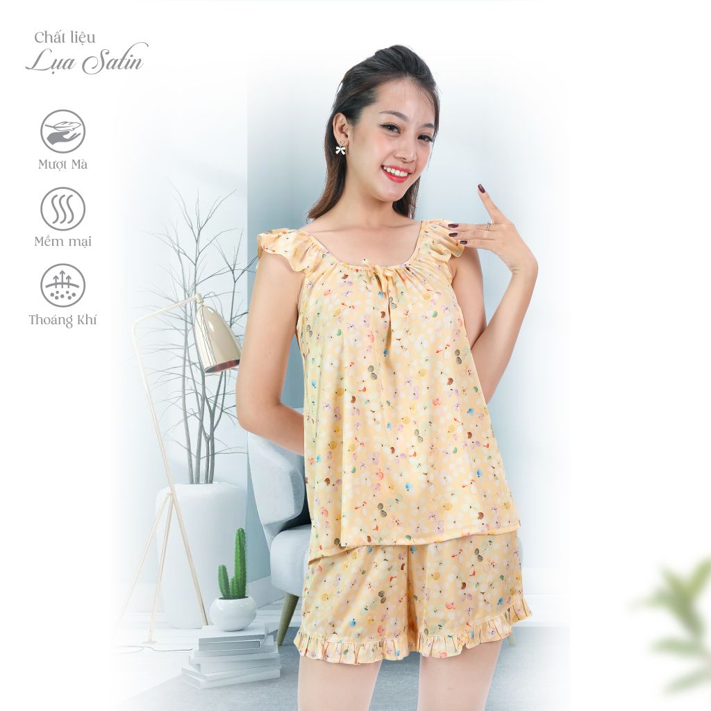 Bộ đùi không tay cao cấp lụa nhung 265p 5132