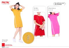 Váy đầm suông mặc nhà tay ngắn cotton 022p 2047