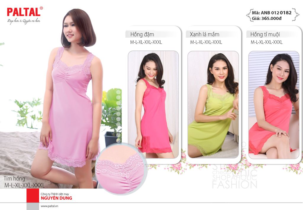 Áo váy đầm ngủ đẹp cao cấp bản thun lạnh 012p 0182