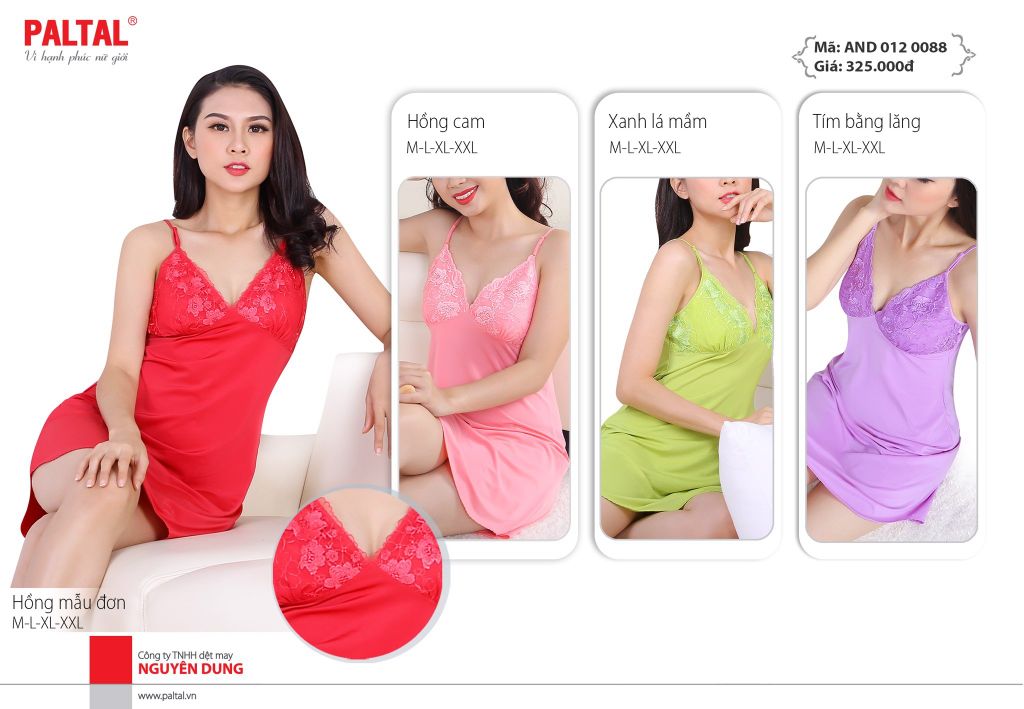 Áo đầm váy ngủ đẹp dây thun lạnh 012p 0088