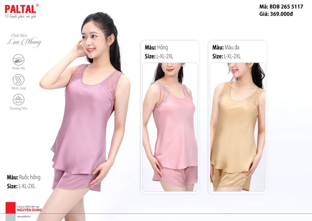 Váy ngủ bản cao cấp lụa nhung 262p 2062