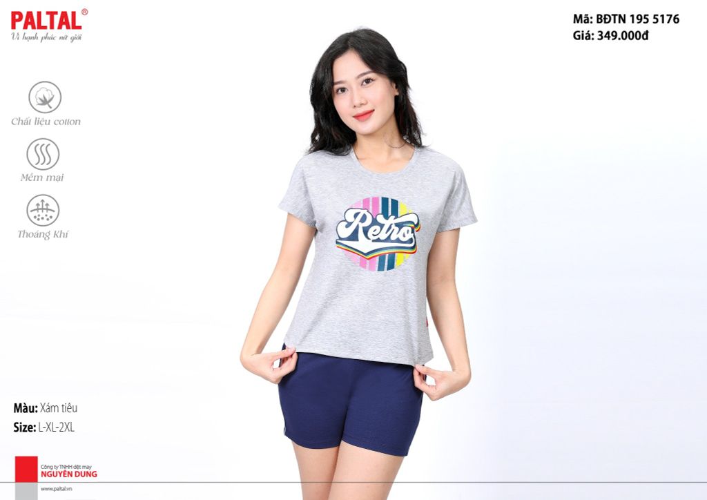 Bộ đùi tay ngắn cotton 195p 5176