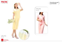 Đồ bộ nữ mặc nhà kiểu quần ống rộng lửng tay ngắn silk linen 484p 4097