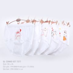 Combo 06 quần lót Baby/ Trẻ em Cotton 027P 7277