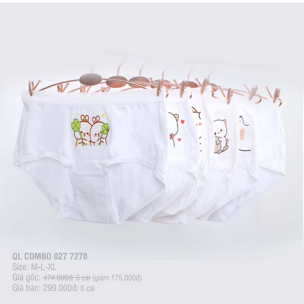 Combo 06 quần lót Baby/ Trẻ em Cotton 027p 7278