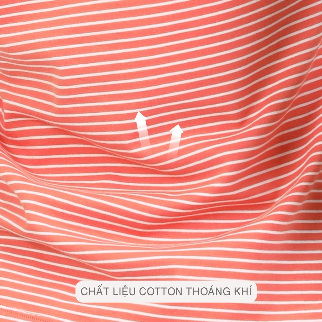 Áo thun tay ngắn form suông cổ tim chất cotton 020p 0105