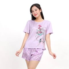 Bộ đùi tay ngắn cao cấp Lụa nhung 265p 2108