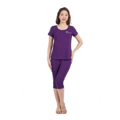 Đồ bộ nữ mặc nhà kiểu quần lửng tay ngắn cotton 024p 4246