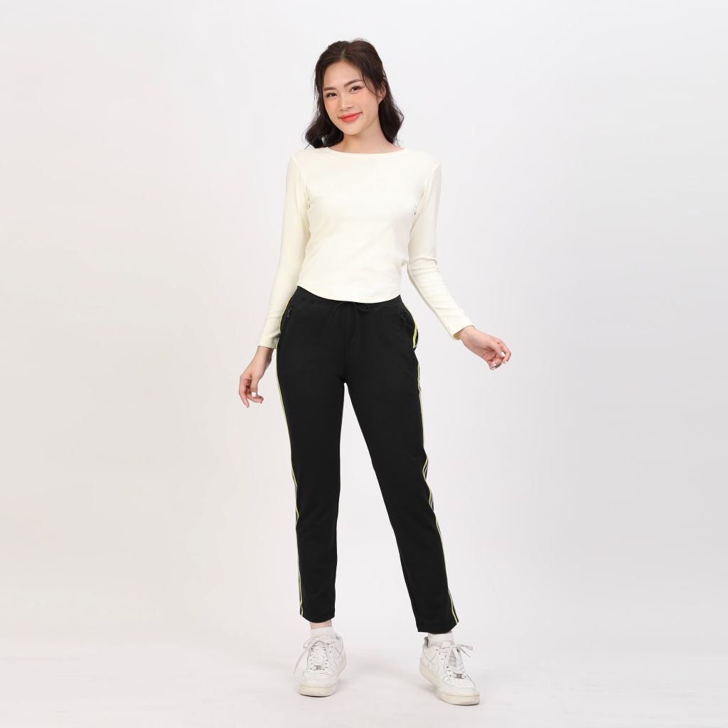 Áo thun tay dài form suông cổ tròn chất RIB Cotton cao cấp 220p 0272