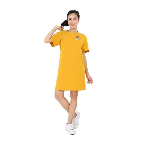 Váy đầm suông mặc nhà tay ngắn cotton 022p 2015