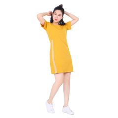 Váy đầm suông mặc nhà tay ngắn cotton 022p 2047