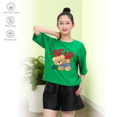 Áo thun nữ form vuông chất liệu Cotton cao cấp 190p 1304