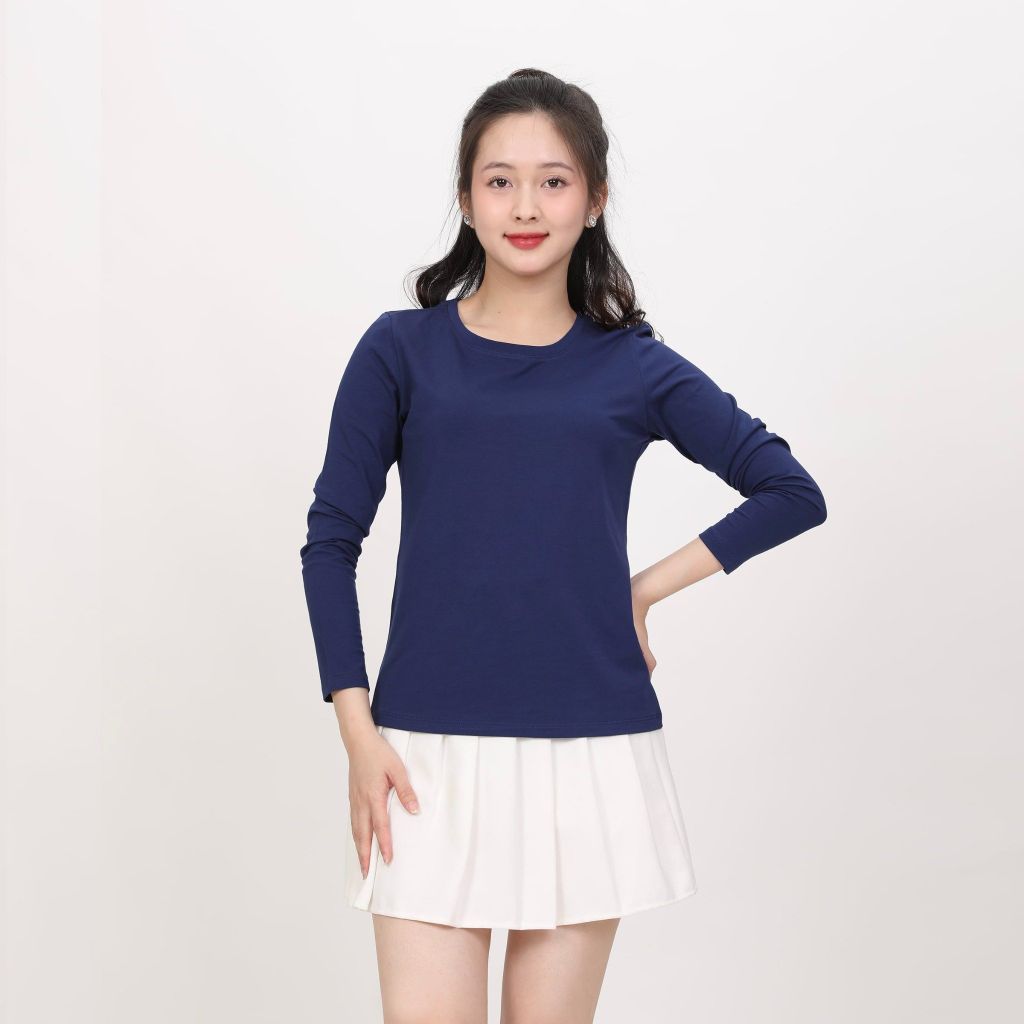 Áo Thun Tay Dài Cổ Tròn Cotton 020p 0263