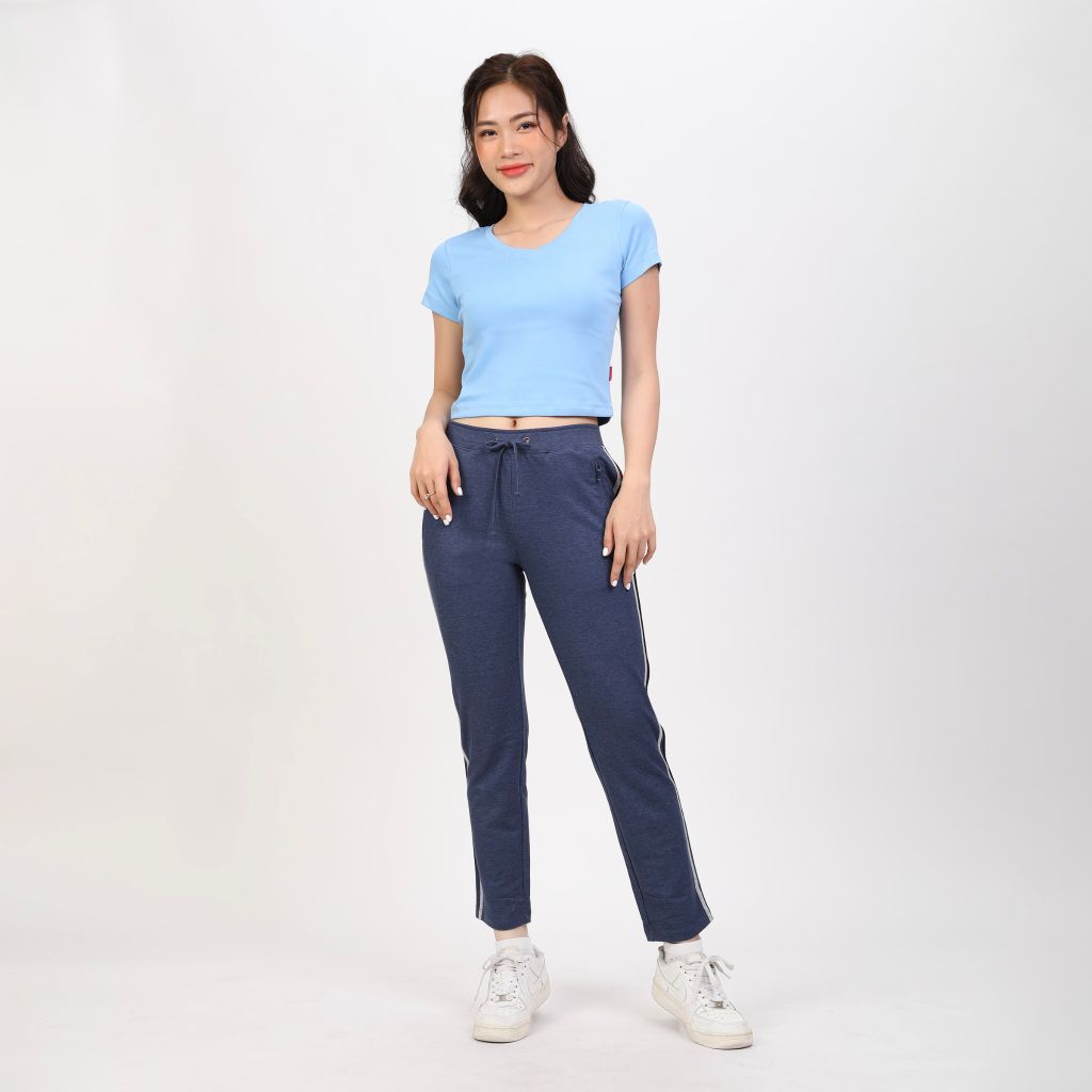 Áo Thun Croptop Tay Ngắn Cổ Tim Rib Cotton 220p 0266