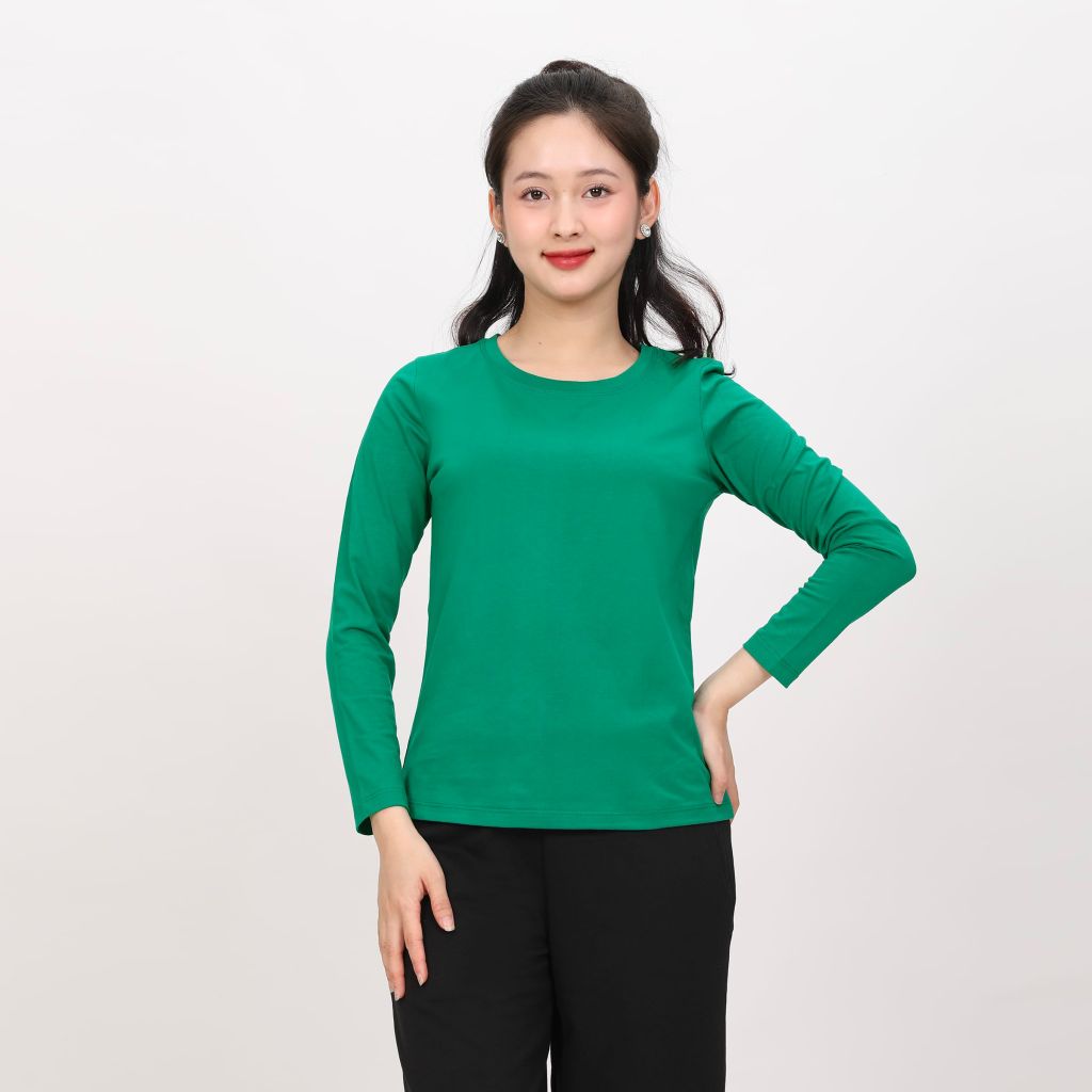 Áo Thun Tay Dài Cổ Tròn Cotton 020p 0263