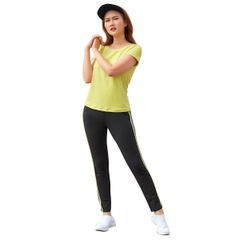 Bộ đồ thể thao nữ tập gym, yoga kiểu quần dài tay ngắn aerolight 353p 3079
