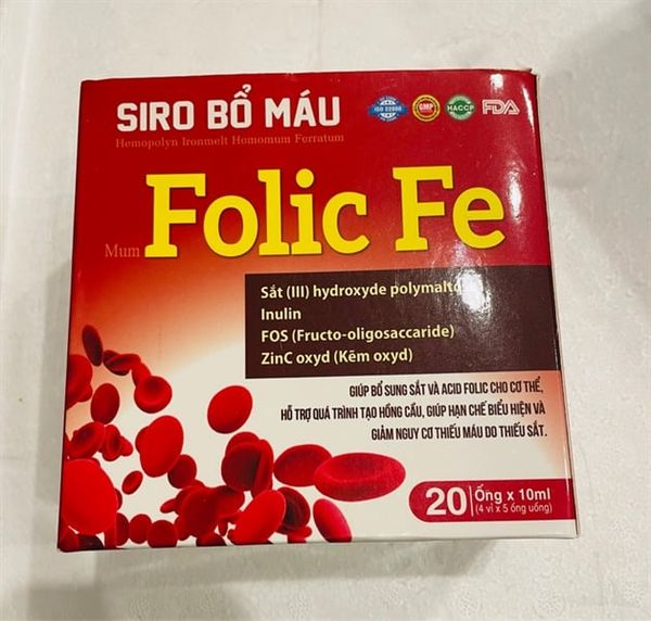  Siro bổ máu Mum FOLIC FE 20 ống x 10ml 