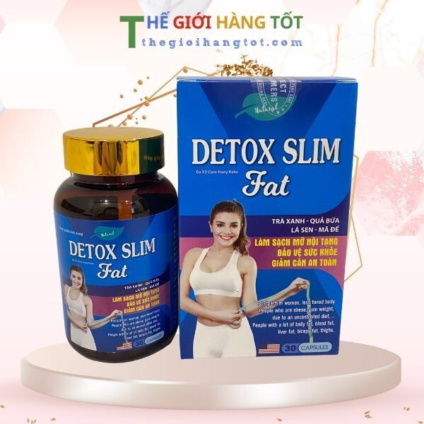  Viên uống giảm béo DETOX SLIM FAT - Eo X3 Care Hany Keto - Hộp 30 viên 