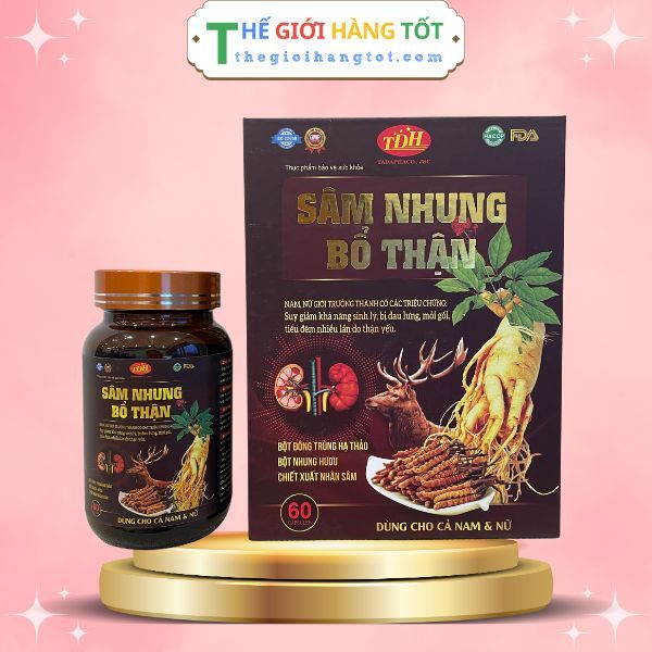  Sâm nhung bổ thận TDH (Hộp 60 viên) 