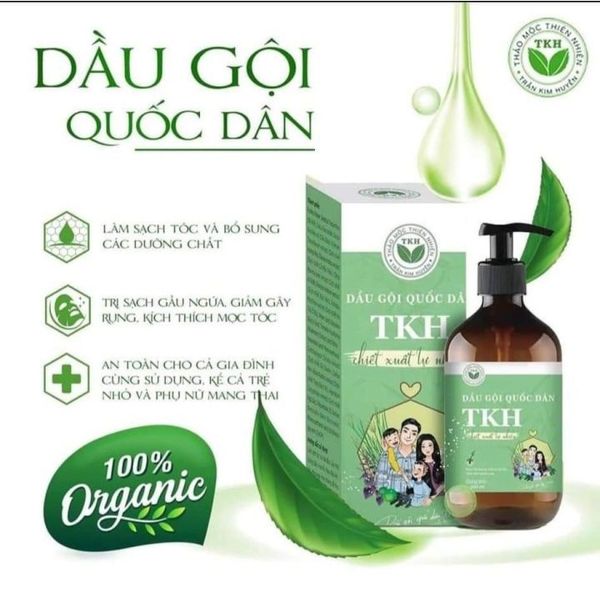  Dầu gội quốc dân Trần Kim Huyền, sạch gàu, giảm gãy rụng, cho tóc bóng mượt tự nhiên 