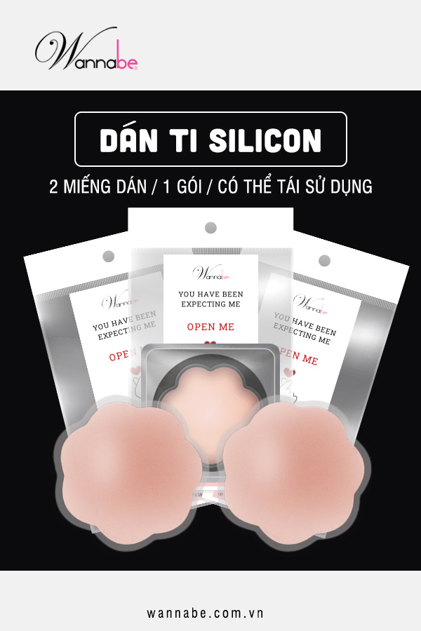 mieng dan nhu hoa dan ti silicon wannabe dts05 hinh hoa 7 canh thoai mai tien loi