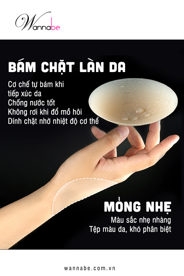 mieng dan nhu hoa wannabe dts02 dan ti silicon y te khong keo bam chat nguoi nho nhiet tu than khong keo khong kich ung