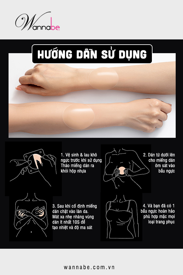 mieng dan nhu hoa wannabe dts02 dan ti silicon y te khong keo bam chat nguoi nho nhiet tu than khong keo khong kich ung