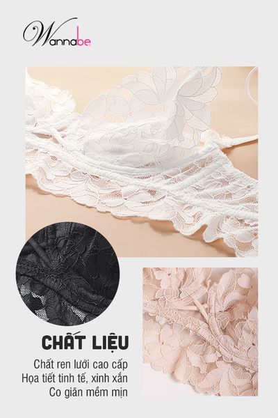 Nội y bộ cao cấp Wannabe BOR11, Áo ngực có gọng dáng corset nữ tính xinh