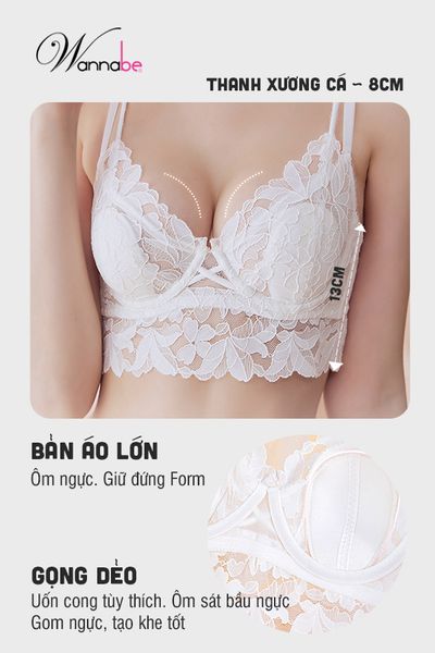 Nội y bộ cao cấp Wannabe BOR11, Áo ngực có gọng dáng corset nữ