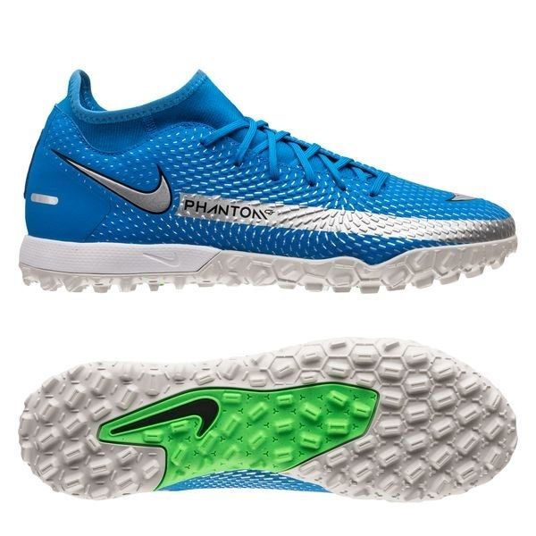 Nike Phantom GT Academy DF TF Spectrum - Photo Blue/Metallic Silver/Rage Green