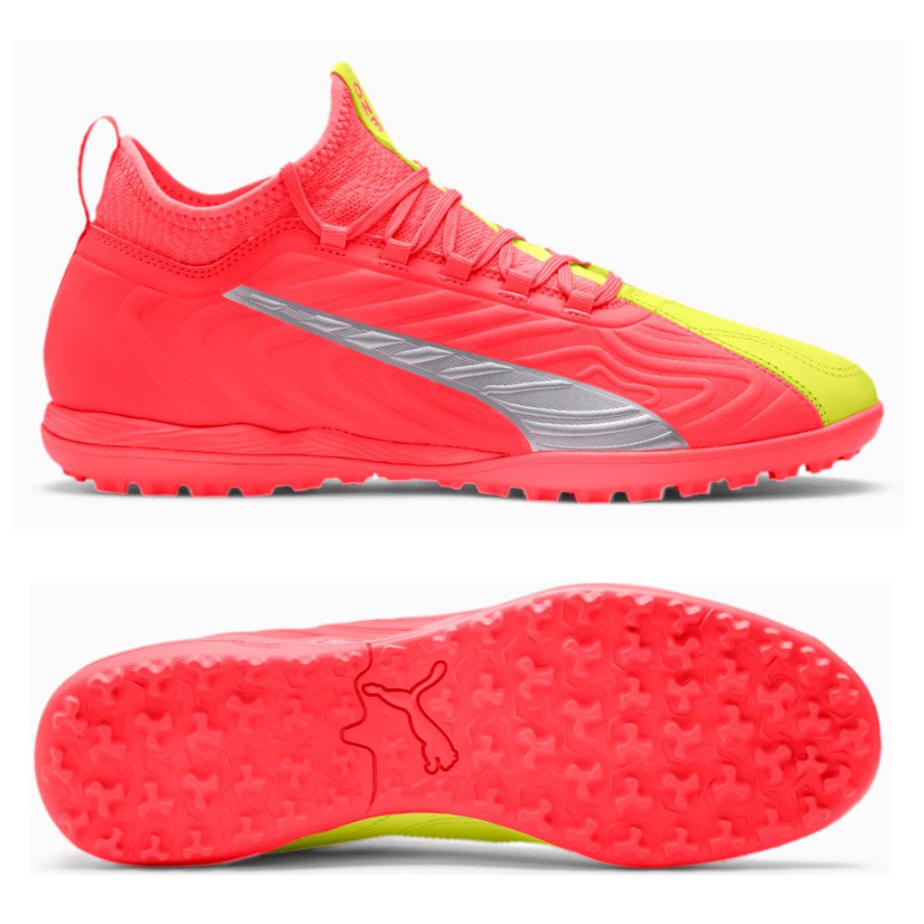 PUMA One 20.3 TF Rise - Energy Peach/Fizzy Yellow/PUMA Aged Silver