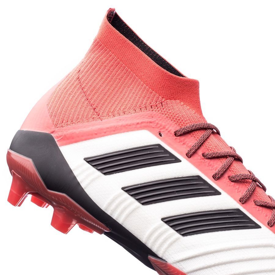adidas Predator 18.1 FG/AG Cold Blooded - Footwear White/Core Black/Real Coral