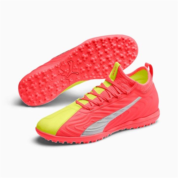 PUMA One 20.3 TF Rise - Energy Peach/Fizzy Yellow/PUMA Aged Silver