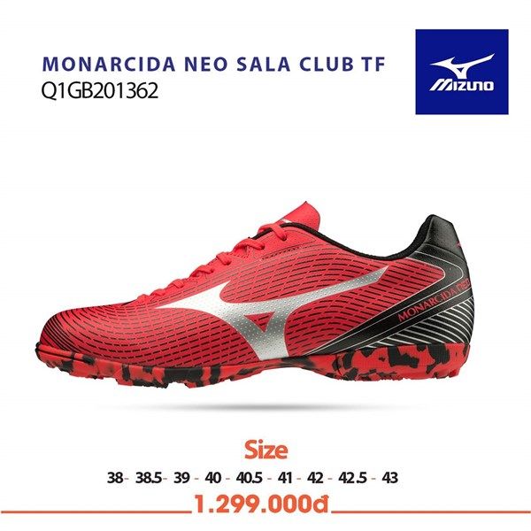 Mizuno Monarcida NEO SALA CLUB TF Red/White/Black