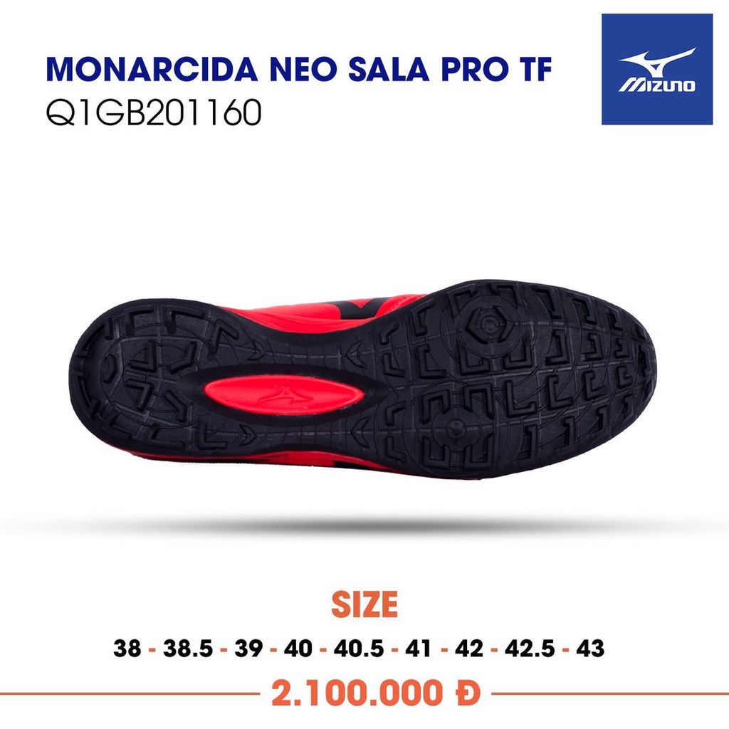 MIZUNO MONARCIDA NEO SALA PRO TF IGNITION RED/BLACK