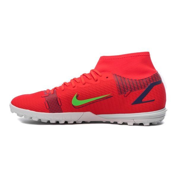 Nike Mercurial Superfly 8 Academy TF Spectrum - Bright Crimson/Metallic Silver