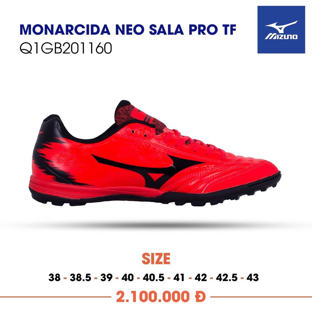 MIZUNO MONARCIDA NEO SALA PRO TF IGNITION RED/BLACK