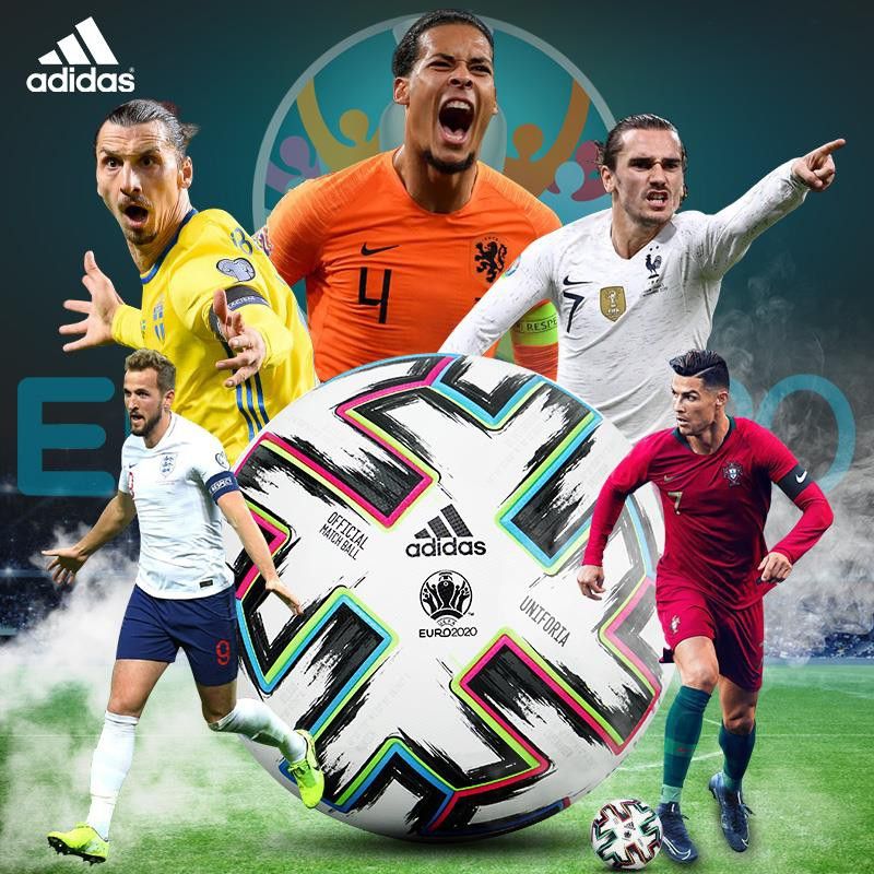 Adidas Football Uniforia Pro EURO 2020 - White/Black/Signal Green/Bright Cyan
