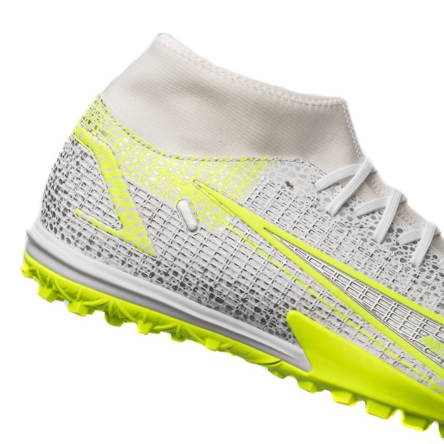 Nike Mercurial Superfly 8 Academy TF Silver Safari - White/Black/Metallic Silver/Volt