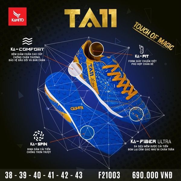 KAMITO TA11 TOUCH OF MAGIC - BLUE/GOLD