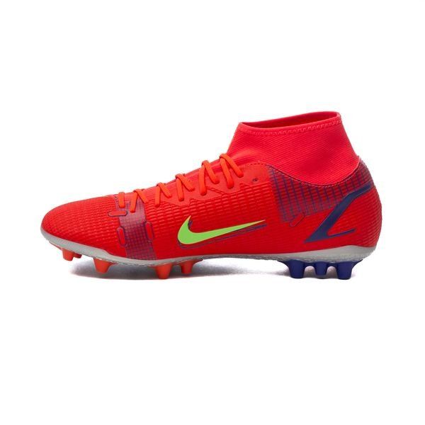 Nike Mercurial Superfly 8 Academy AG Spectrum - Bright Crimson/Metallic Silver