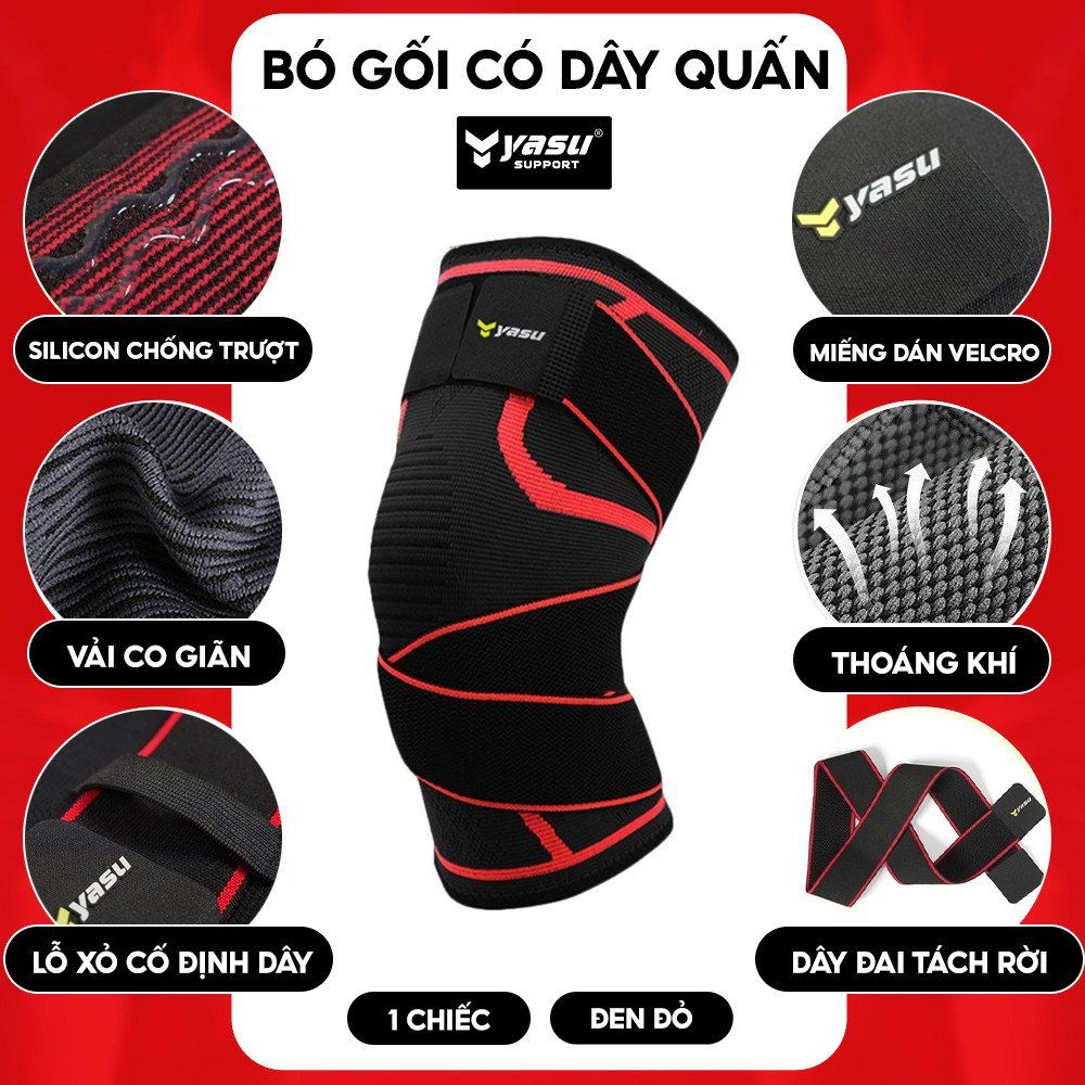 Bó gối Yasu CS06 có dây đai - màu ngẫu nhiên